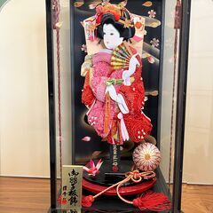 羽子板飾り（俊峰 作）ガラスケース付き H655mmの画像