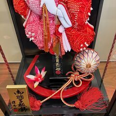 羽子板飾り（俊峰 作）ガラスケース付き H655mmの画像