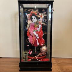 羽子板飾り（俊峰 作）ガラスケース付き H655mm