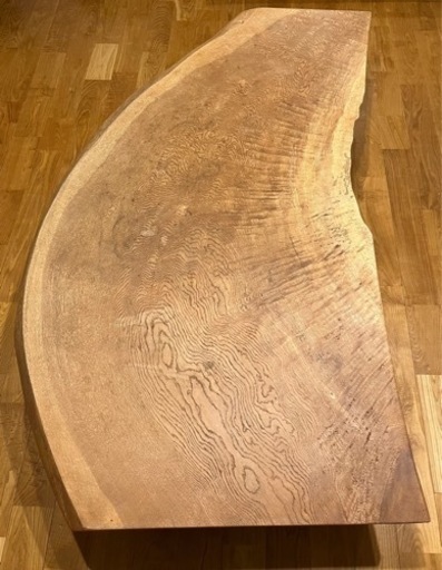 【一枚板】ナラ材 ローテーブル 銘木