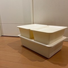 IKEA 蓋付き収納ケース3点