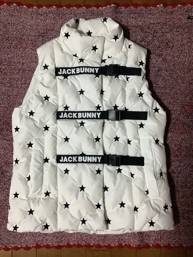 ジャックバニーダウンベスト　ホワイトスターゴルフウェア