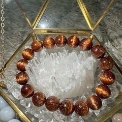 鑑定書付　オレンジキャッツアイ　ルチル　おまけ付の画像