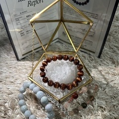 鑑定書付　オレンジキャッツアイ　ルチル　おまけ付