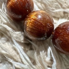 鑑定書付　オレンジキャッツアイ　ルチル　おまけ付の画像