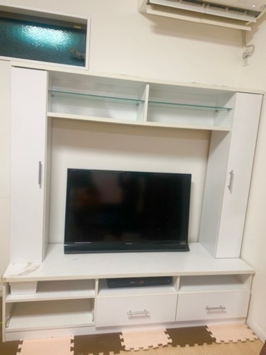 テレビボード　大容量　収納　ホワイト