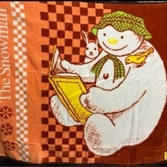 スノーマン ブランケットの画像