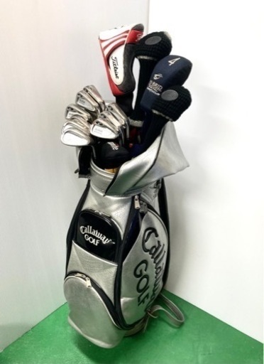 【SOLD OUT！】◆Titleist VG3 ドライバー＋ DUNLOP HI-BRID アイアン等◆ゴルフクラブ 全15本セット＋ Callaway キャディバッグ