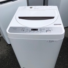 福岡市内配送設置無料　シャープ SHARP 全自動洗濯機 ステンレス槽 5.5kg ブラウン系 ES-GE5B-T