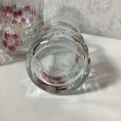 アデリア　ボヌール　グラス　花柄　昭和レトロ　希少　アンティーク　5客の画像