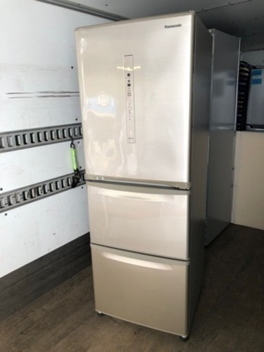 福岡市内配送設置無料　2019年式　パナソニック Panasonic NR-C340C-N [冷蔵庫 (335L・右開き) 3ドア シルキーゴールド]