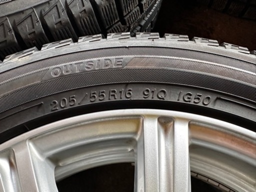 205/55r16 スタッドレスタイヤ ウェッズホイール付 5H PCD100 6.5j
