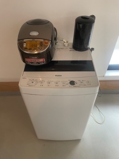 洗濯機、炊飯器、ケトルセット