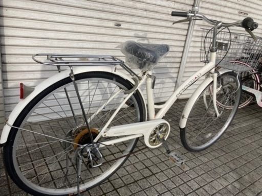 【27インチ自転車】6段変速　LEDオートライト仕様　前後タイヤ、サドル、ワイヤー類新品❗️若林自転車　浜大津店　SALE中❗️