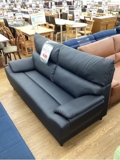KA-72【新入荷　アウトレット】ハイバック　2.5シーターソファ　黒