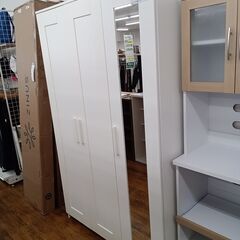 ★ジモティ割あり★ IKEA ワードローブ ホワイト H190×D50×W117 クリーニング済み MT139の画像