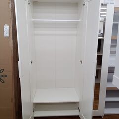 ★ジモティ割あり★ IKEA ワードローブ ホワイト H190×D50×W117 クリーニング済み MT139の画像