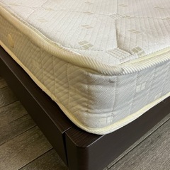 P0685 【福井市】 ニトリ ダブルベットセット 木フレーム付き ヘタリなしの画像