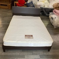 P0685 【福井市】 ニトリ ダブルベットセット 木フレーム付き ヘタリなしの画像