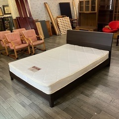 P0685 【福井市】 ニトリ ダブルベットセット 木フレーム付...