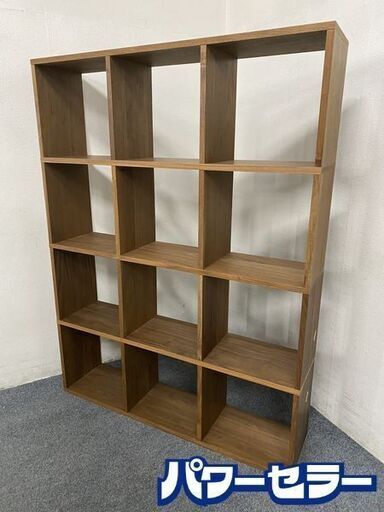 無印良品/MUJI スタッキングシェルフセット3段×4列 ウォールナット オープンラック 中古家具 店頭引取歓迎 R7830