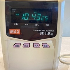 タイムレコーダー☆95922MAX ER-110SⅢの画像