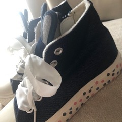 ウサ耳ハイカットデニムシューズ⭐︎新品　20.0cmの画像