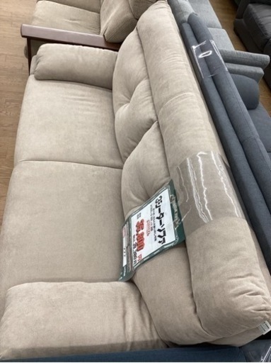 KA-75【新入荷　アウトレット】3シーターソファ　ライトブラウン
