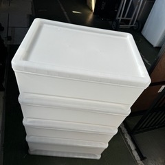 クローゼット収納　衣類収納　白　中古の画像