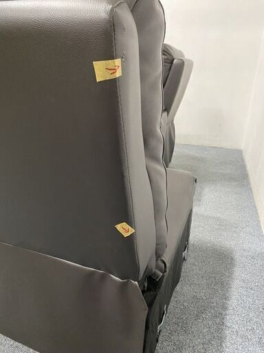 ニトリ/NITORI 電動リクライニングソファ 二人掛け ストラス 本革 ダークブラウン ユニットテーブル付き 中古家電 店頭引取歓迎