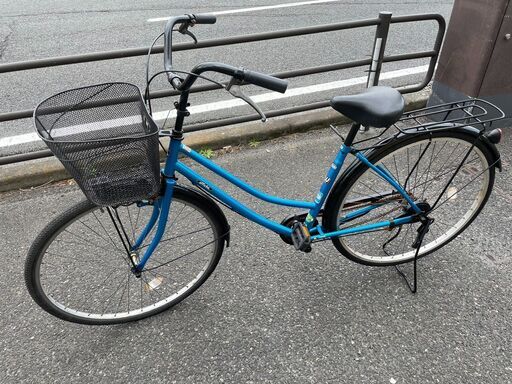 自転車　No.1013　シティサイクル　ブルー　アフィッシュ　【リサイクルショップどりーむ天保山店】