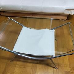 オーバルガラステーブルの画像