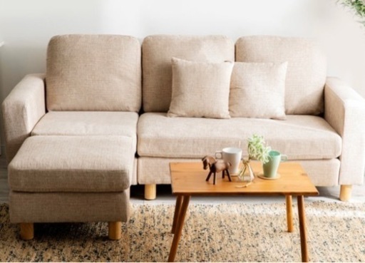 【取引中】カウチソファ　オットマン付き