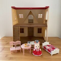 はじめてのシルバニアファミリー【欠品なし】ショコラウサギ男の子＆赤ちゃんセット　中野・杉並の画像