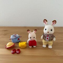 はじめてのシルバニアファミリー【欠品なし】ショコラウサギ男の子＆赤ちゃんセット　中野・杉並の画像