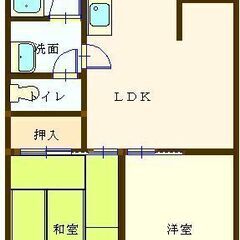 ハッピー７　　２LDK　２０２号室　エアコン３台付きのお部屋です。