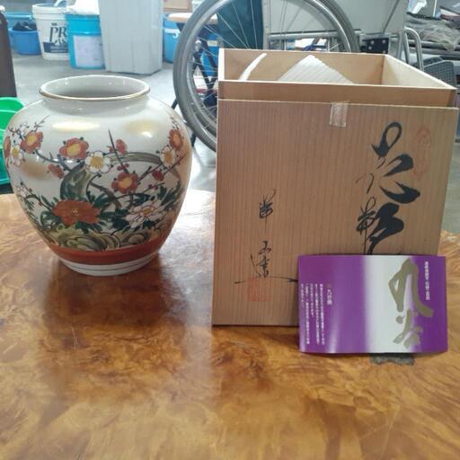 九谷焼　洋山作　高級花瓶