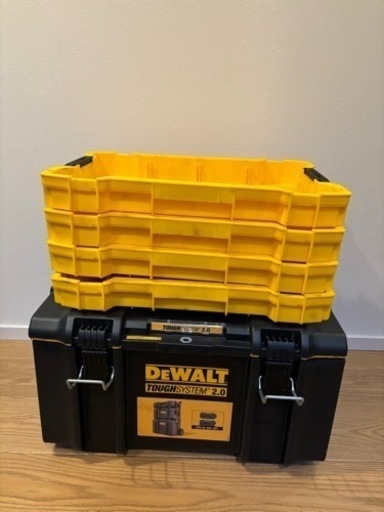 デウォルト(DeWALT) タフシステム2.0 システム収納BOX Mサイズ 工具箱 収納ケース ツールボックス DS300 積み重ね収納 DWST83294-1