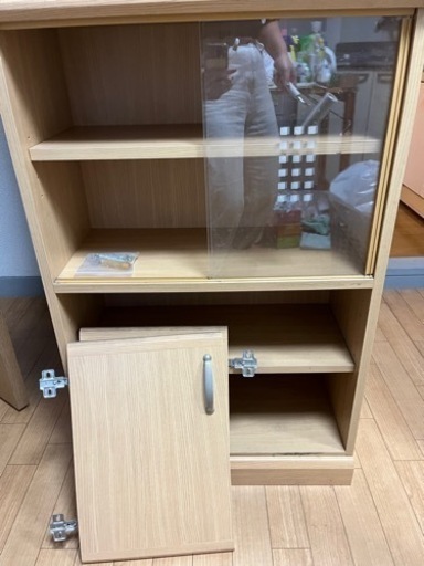 食器棚、姿鏡2個の家具3点セット