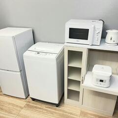 ?新生活6点セット?　冷蔵庫&洗濯機分解洗浄済み✨✨電子レンジ&電気ポット&食器棚