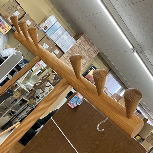 飛騨産業　ハンガー付スタンドミラー　超美品！