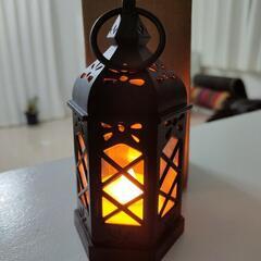 ほぼ新品　おしゃれな軽量キャンドルLEDランタン
