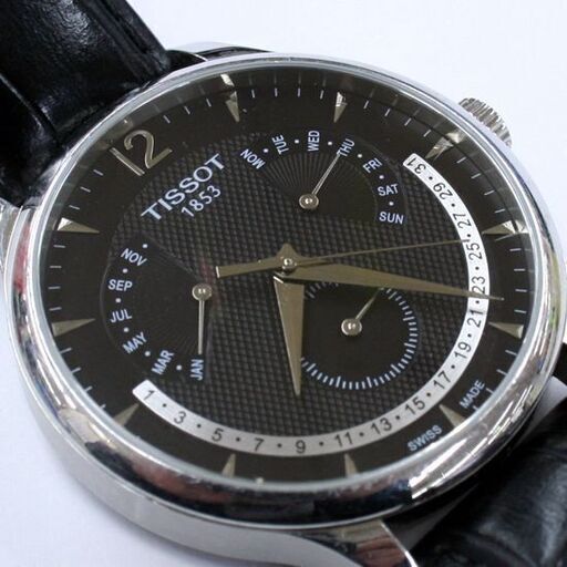 動作品 TISSOT パーペチュアルカレンダー T063.637.16.057.00 スモセコ マンス デイデイト ブラック文字盤 札幌市 清田区 平岡店 Ｔ