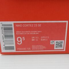 NIKE ナイキ CORTEZ 23 SE コルテッツ 23 FD0400-725 ウィートゴールド ホワイトココナッツミルク size:27.5cmの画像
