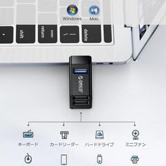 ♥️新品未使用♥️ハブ 超小型 3ポート コンパクト 直付 USB3.0＋USB2.0コンボハブ バスパワー 拡張 usbポート 高速 アダプタ 軽量 持ち運び便利 ノートPC他対応 Mac Linux、Windows MINI-U32-BK

の画像