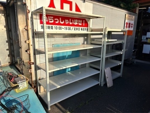 スチール棚　幅1800  奥　600  高さ　2100 ６枚棚　事務用品オフィス家具