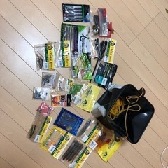 釣り道具　ワーム　針　バケツ　ほぼ未使用新品