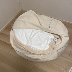 人をダメにするソファ　無印良品　アイボリーの画像