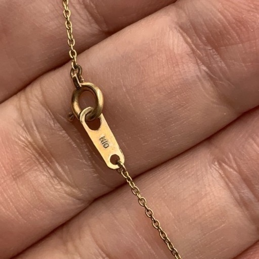 売り切れました。K10 10金　ダイヤモンドクロス　ネックレス　2.3g 0.12ct 約45cm