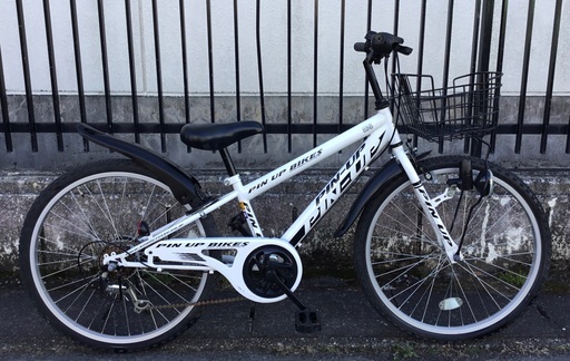 ＜整備済・美品車＞ジュニア自転車・24インチ自転車・シマノ外装6段変速・鍵付き・清掃済